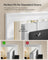 Set of 2 Over-Door Storage Organisers - 4 Pocket Design - Fabric - Ink Black - Quality Materials for Long-Lasting Use