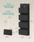 Set of 2 Over-Door Storage Organisers - 4 Pocket Design - Fabric - Ink Black - Quality Materials for Long-Lasting Use