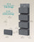 Over-Door Storage Organisers - Fabric - Slate Grey - Set of 2 with 4 Practical Pockets