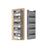 Hanging Door Organiser - Transparent Nylon Mesh - Dove Grey - 5 Large Pockets
