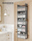 Hanging Door Organiser - Transparent Nylon Mesh - Dove Grey - 5 Large Pockets