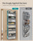 Hanging Door Organiser - Transparent Nylon Mesh - Dove Grey - 5 Large Pockets