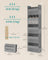 Hanging Door Organiser - Transparent Nylon Mesh - Dove Grey - 5 Large Pockets