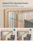 Hanging Door Organiser - Transparent Nylon Mesh - Dove Grey - 5 Large Pockets