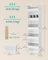 Over the Door Organiser - 5 Large Pockets - Transparent Nylon Mesh - Cloud White