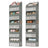 Over-the-Door Organiser - Foldable with Compartments - Dove Grey - 15 x 40 x 140 cm