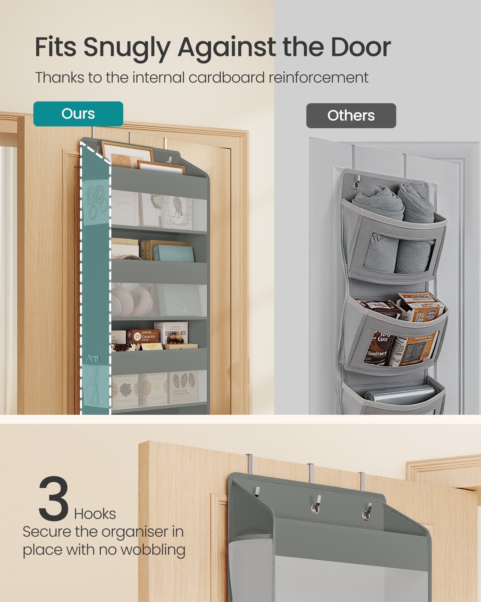 Over-the-Door Organiser - Foldable with Compartments