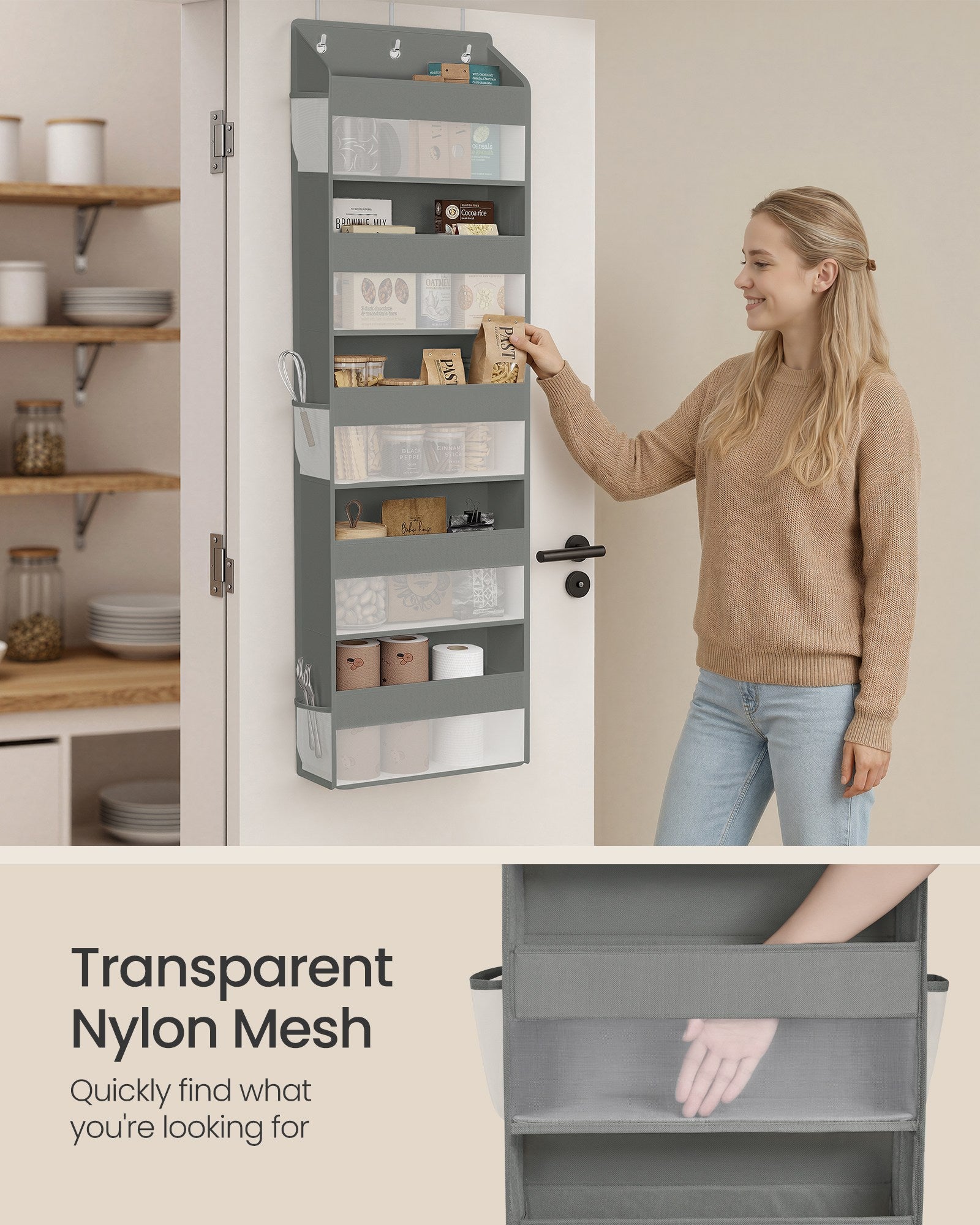 Over-the-Door Organiser - Foldable with Compartments