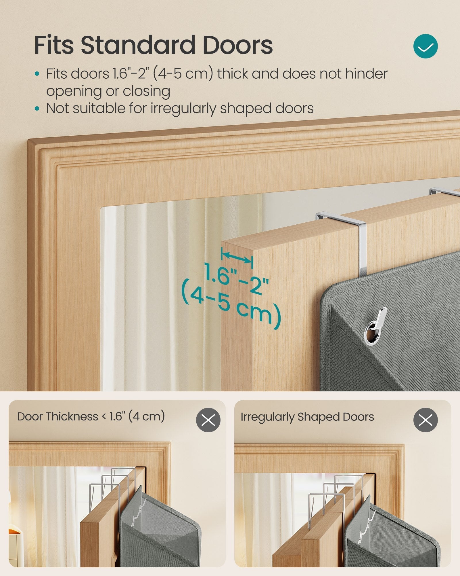 Over-the-Door Organiser - Foldable with Compartments