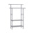Clothes Rack - Metal - Grey - 2 Hanging Rails and 2 Storage Shelves