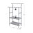 Clothes Rack - Metal - Grey - 2 Hanging Rails and 2 Storage Shelves