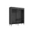 Portable Fabric Wardrobe - Steel Frame - Black - 110 kg Capacity