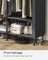 Portable Fabric Wardrobe - Steel Frame - Black - 110 kg Capacity