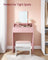 Dressing Table - MDF - Jelly Pink - Large Rectangular Mirror