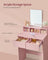 Dressing Table - MDF - Jelly Pink - Large Rectangular Mirror