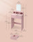 Dressing Table - MDF - Jelly Pink - Large Rectangular Mirror