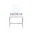 Dressing Table - Wood - White - Rectangular Mirror with 2 Drawers and 3 Open Compartments