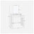 Dressing Table - Wood - White - Rectangular Mirror with 2 Drawers and 3 Open Compartments