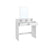 Dressing Table - Wood - White - Rectangular Mirror with 2 Drawers and 3 Open Compartments