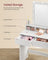 Dressing Table - 80L - Chipboard with Melamine Veneer - Mirror with Light Bulbs