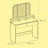 Dressing Table - Wood - White - Tri-Fold Mirror with Drawers and Open Compartments