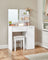Vanity Table - Wood - White - With Mirror