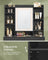 Dressing Table - Ink Black - LED Lights