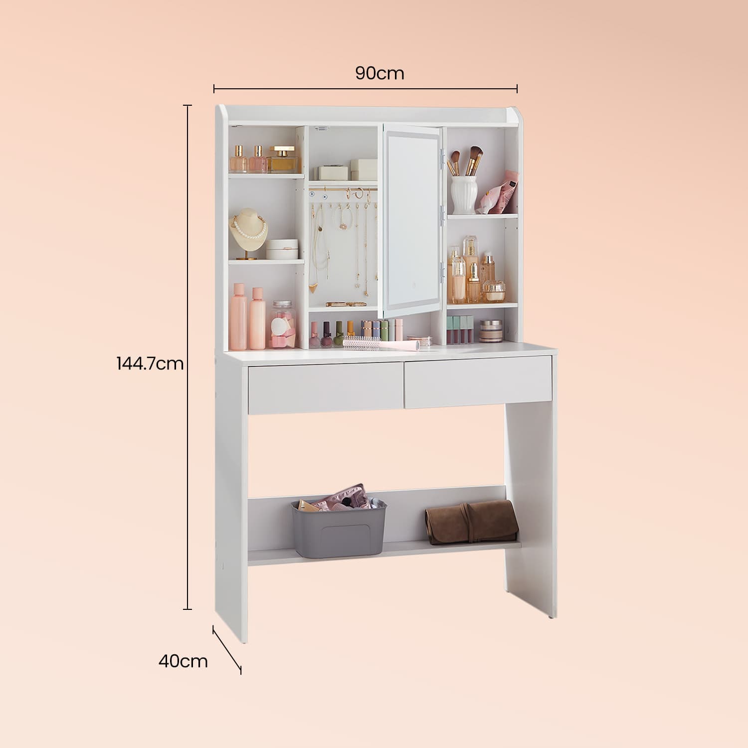 Vanity Table - Wood - White
