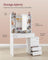 Dressing Table - Wood - Cloud White - LED Lights
