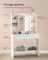 Dressing Table - Engineered Wood - Cloud White - LED Lights with Adjustable Brightness and 2 Drawers