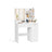 Dressing Table - MDF - White - LED Lights with Adjustable Shelves and Power Outlet