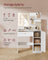 Dressing Table - MDF - White - LED Lights with Adjustable Shelves and Power Outlet