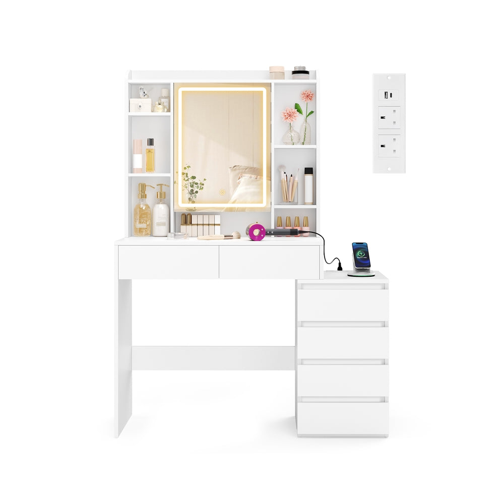 KAILYN Collection - Dressing Table - Wood - Cloud White