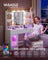 Dressing Table - With Drawers and Charging Outlet - Cloud White - 107 x 40 x 144.5 cm