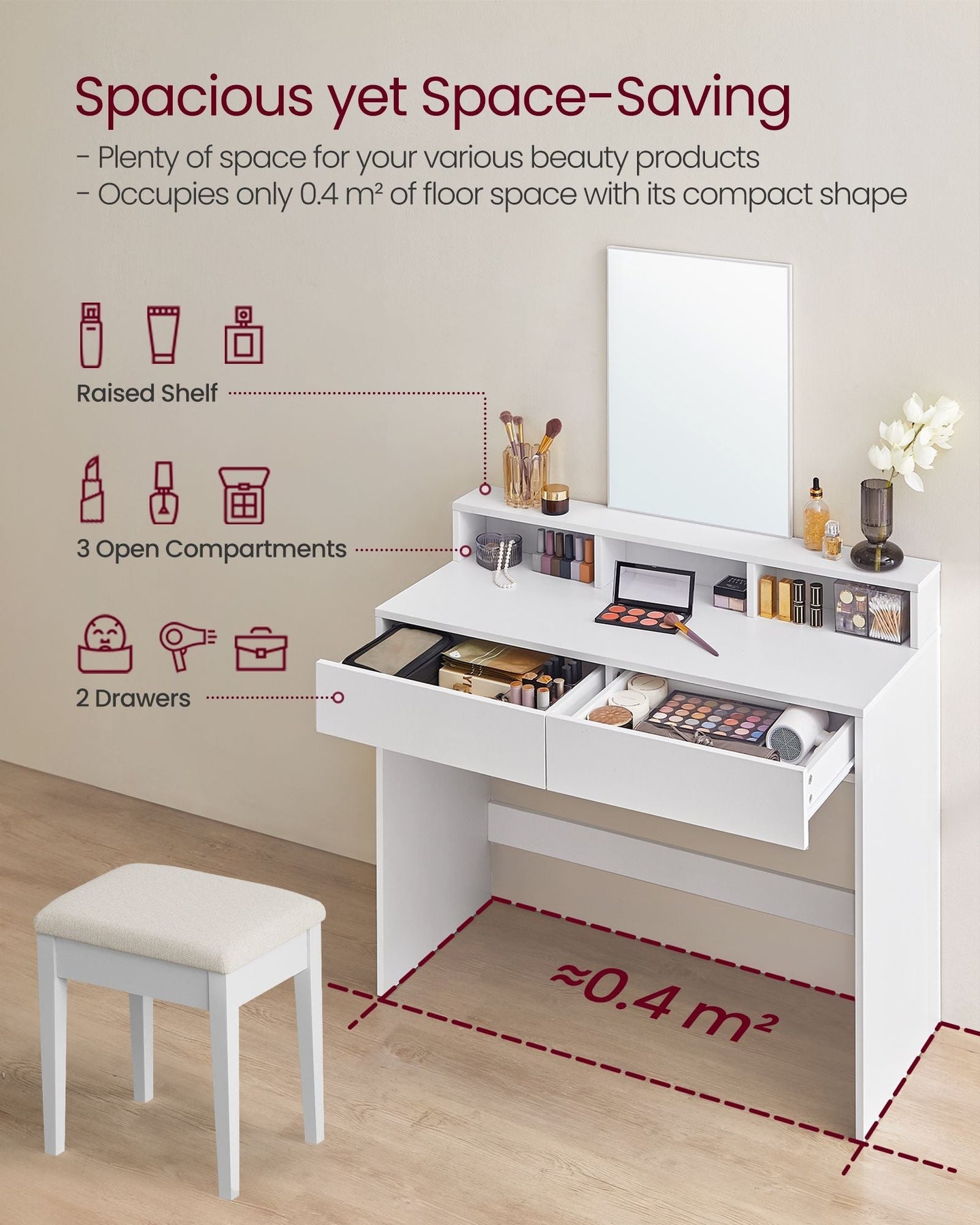 Dressing Table - Wood - Modern Finish
