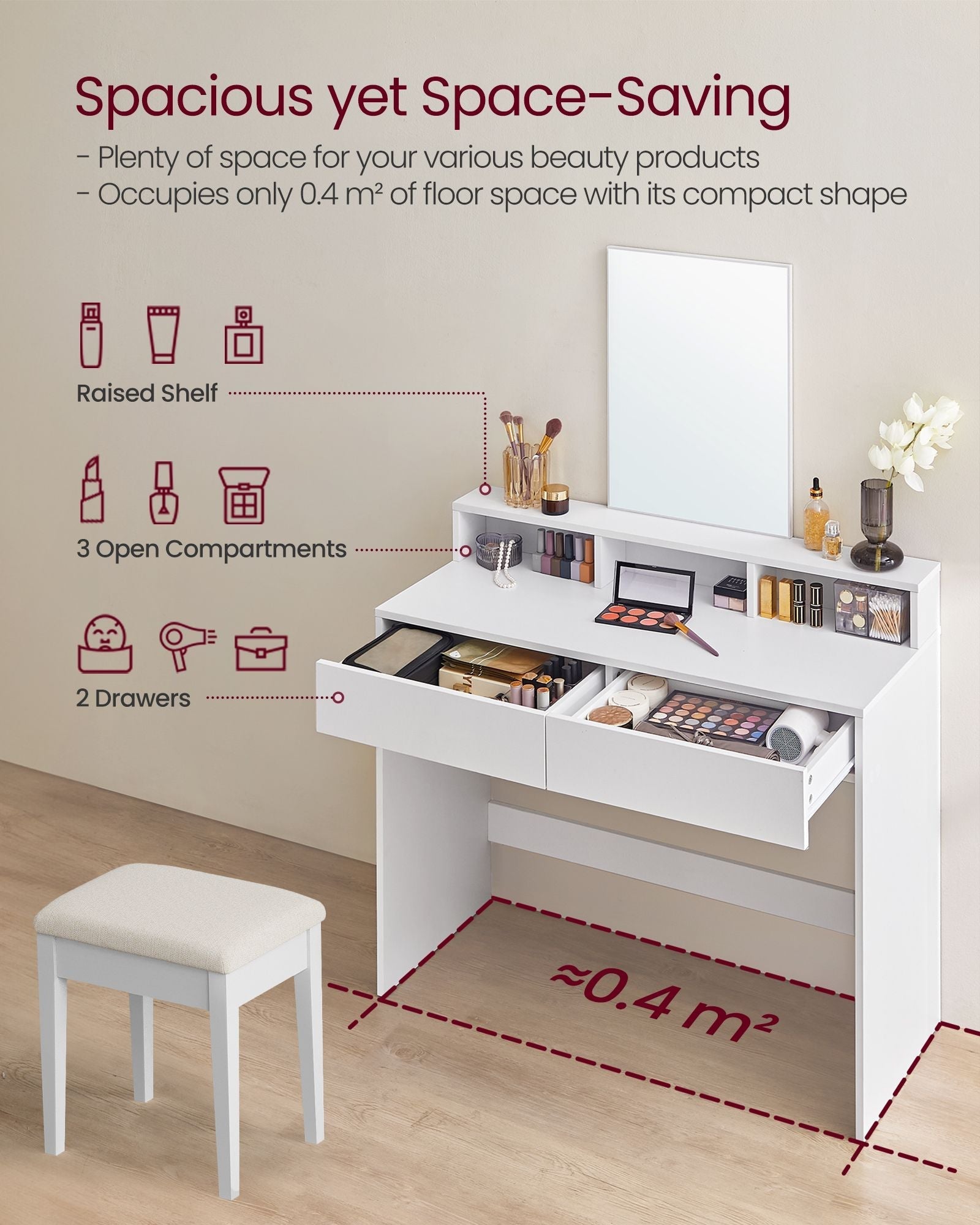 Dressing Table - Wood - Modern Finish