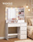 Dressing Table - With Drawers and Charging Outlet - Cloud White - 80 x 40 x 144.3 cm