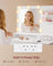 Dressing Table - With Drawers and Charging Outlet - Cloud White - 80 x 40 x 144.3 cm