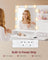 Hollywood Mirror - With Dimmable LED Lights - Cloud White - 80 x 80 x 144.3 cm
