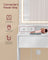 Dressing Table - Wood - Cloud White - Illuminated Mirror with Power Outlets and Drawers