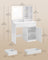 Dressing Table - Wood - Cloud White - Illuminated Mirror with Power Outlets and Drawers