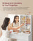 Dressing Table - Wood - Cloud White - Illuminated Mirror with Power Outlets and Drawers
