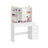 Dressing Table - Engineered Wood - Cloud White - LED Lights with Adjustable Brightness and Drawers