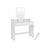 Dressing Table - Wood - White - LED Lights with Adjustable Brightness and Storage Compartments