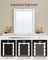 Dressing Table - Wood - White - LED Lights with Adjustable Brightness and Storage Compartments