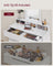 Dressing Table - Wood - White - LED Lights with Adjustable Brightness and Storage Compartments