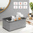 Set of 6 Foldable Drawer Organizers - Linenette Non-Woven Fabric - Dark Grey - Versatile Storage for Socks