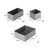 Set of 6 Foldable Drawer Organizers - Linenette Non-Woven Fabric - Dark Grey - Versatile Storage for Socks