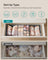 Set of 12 Foldable Fabric Drawer Organisers - Linenette Non-Woven Fabric - Dove Grey