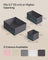 Set of 12 Foldable Fabric Drawer Organisers - Linenette Non-Woven Fabric - Slate Grey - Ideal for Socks